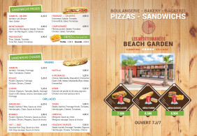 Nos tarifs boulangerie Beach Garden